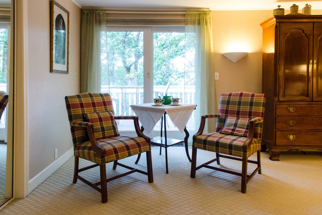 Sitting area in Master Bedroom for morning coffee, if you wish.