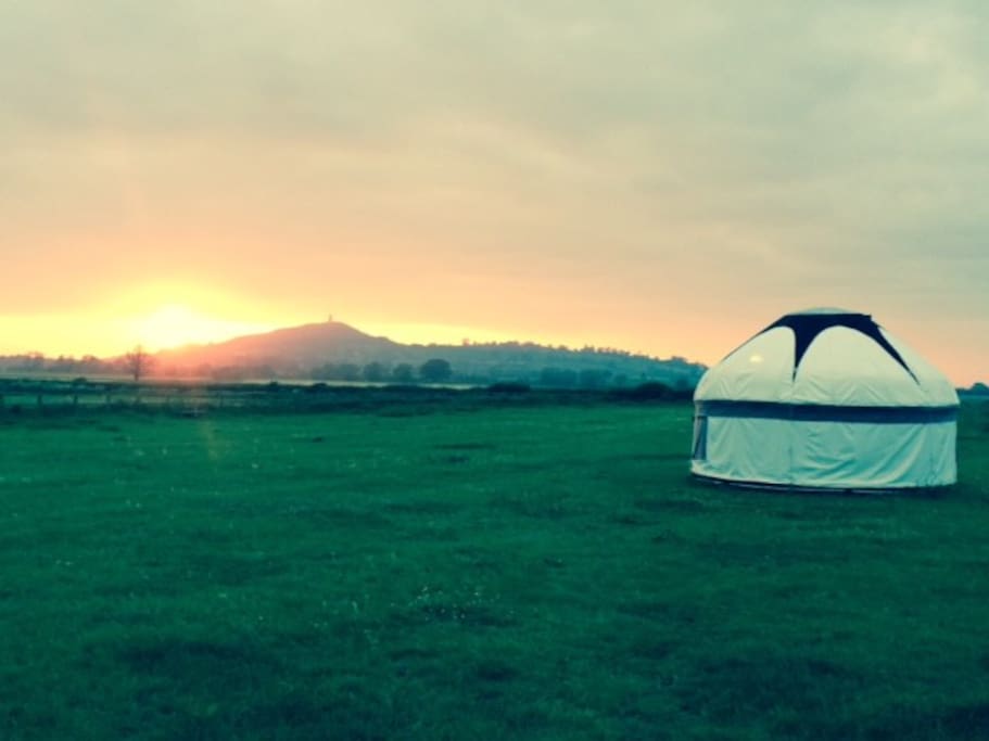 Sunset from the yurt