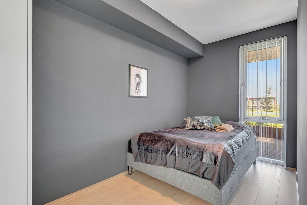 The second bedroom with a quality double bed (150 cm) and a large wardrobe.