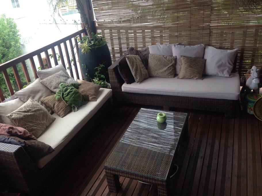 Petit coin détente sur la terrasse
