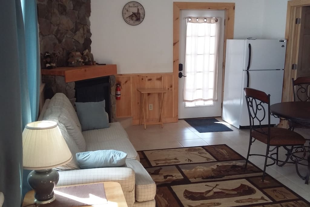 Cozy living area. Queen sleeper sofa. TV with Dish network and WIFI.