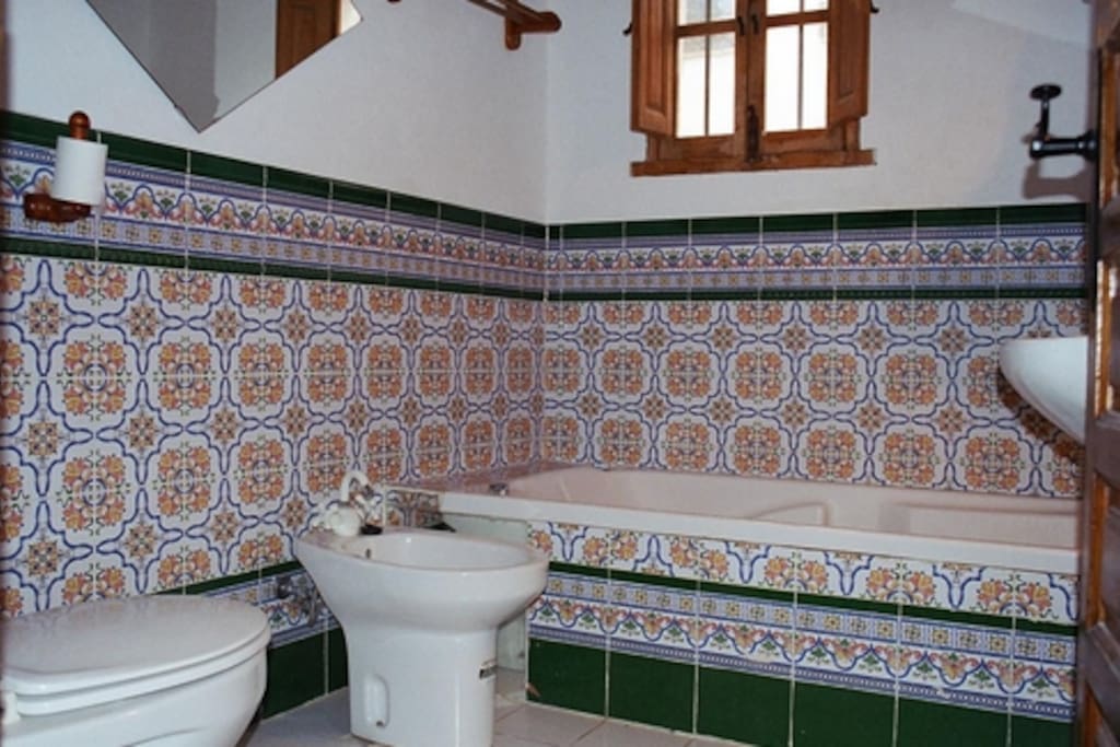 traditionally tiled bathroom