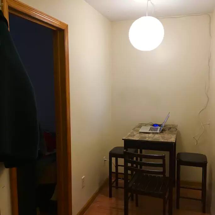 Small dining nook.