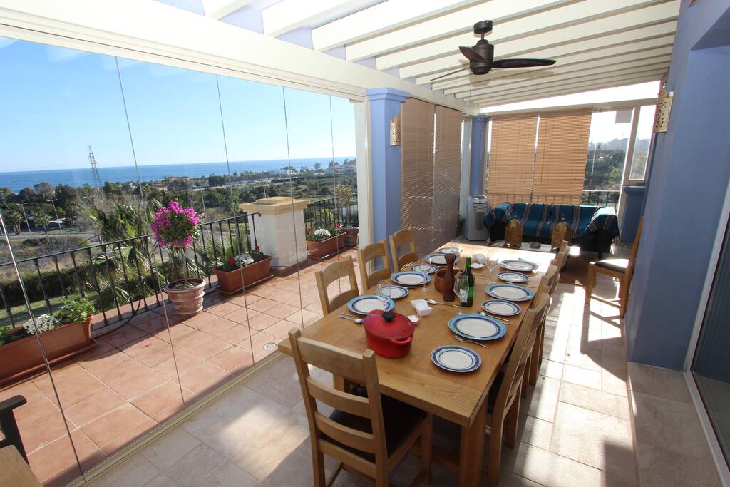 Dining Terrace with Views across Mediterranean