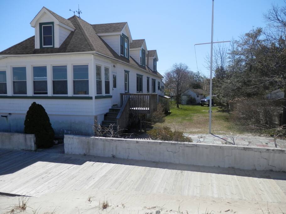 house is directly on 1 mile long boardwalk, beachfront