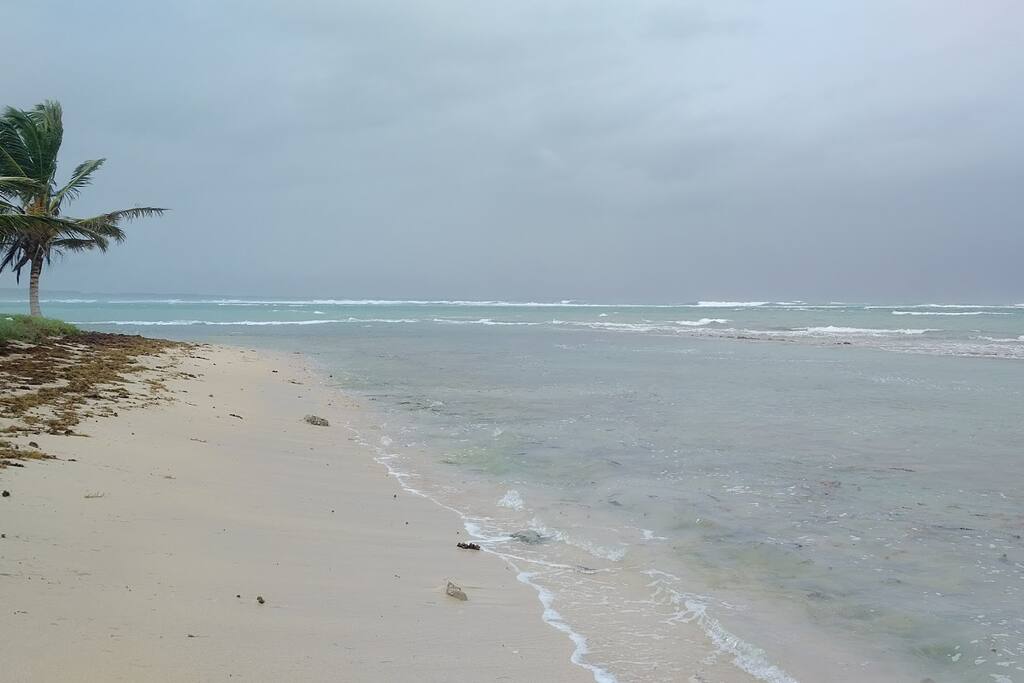 La plage devant la maison