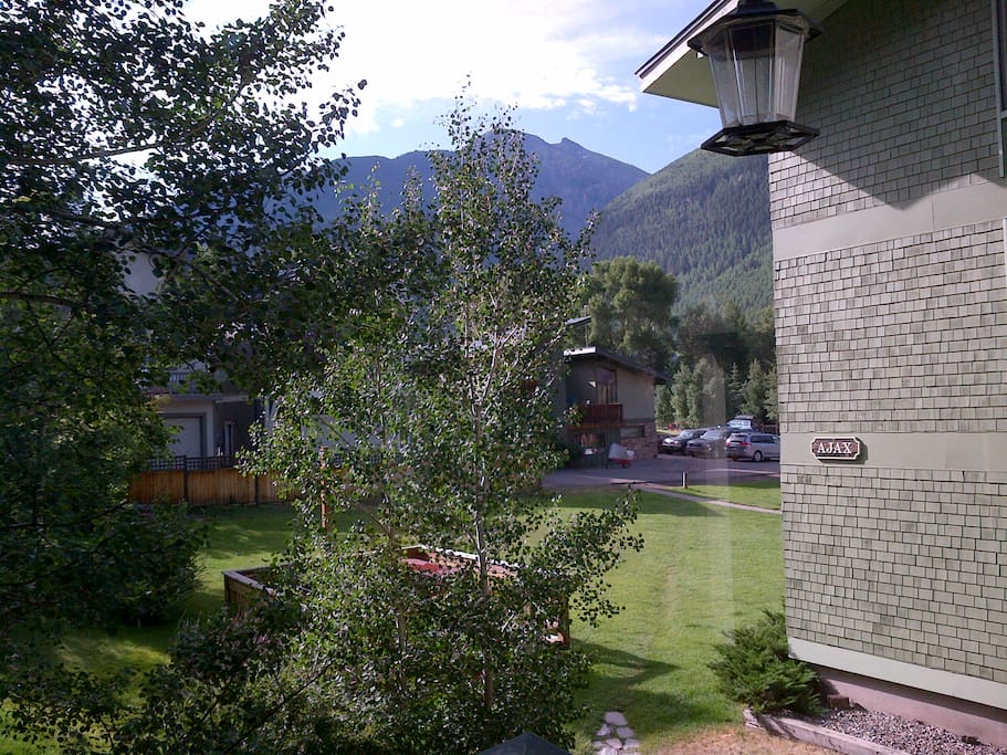 Summer mountain views from deck