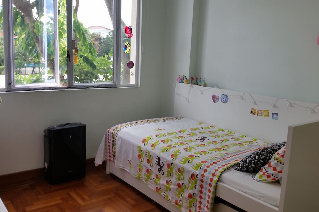 Kids room with pull out bed. Sleeps 2 adult comfortably.