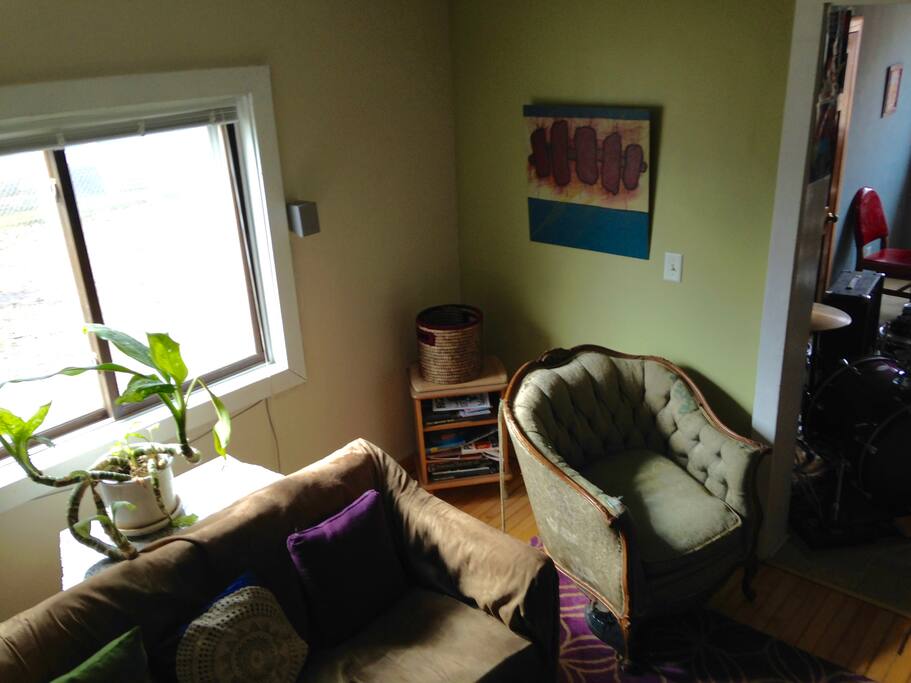 Loveseat and chair