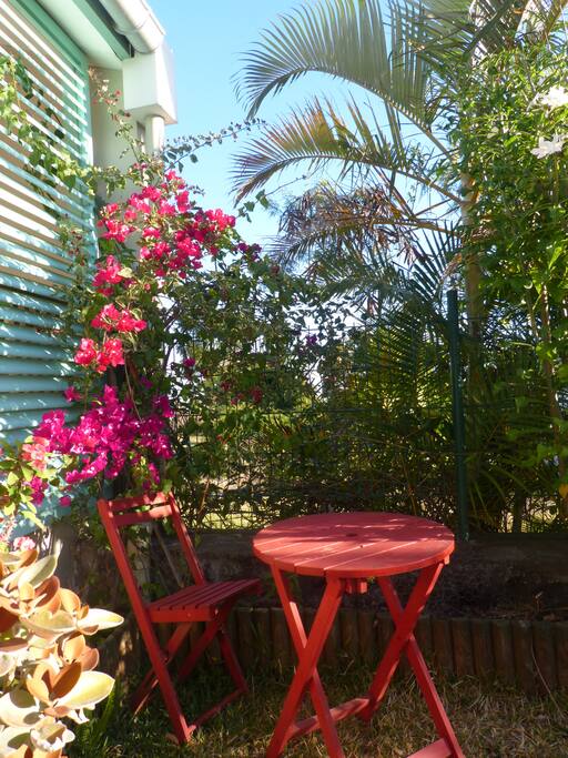 jardin très fleuri