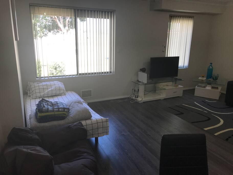 Single futon in living area