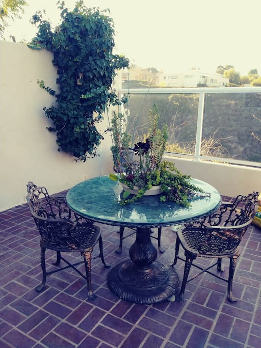 A view of Los Angeles from the adjacent patio.