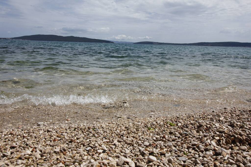 view of Marjan hill and horn of Ciovo from nearest beach