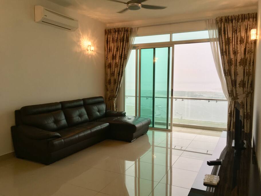 Living room with balcony