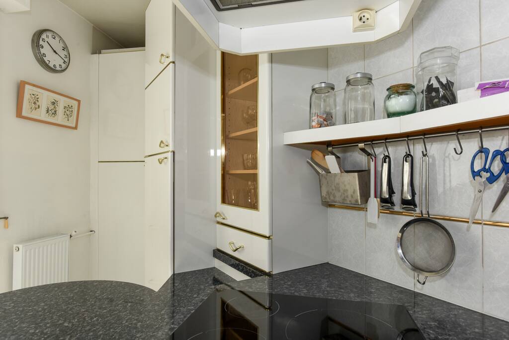 Kitchen with induction plan