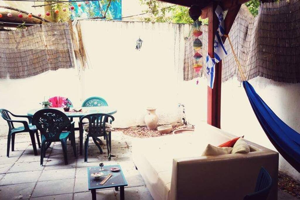 You can chill in the back yard or have barbique
