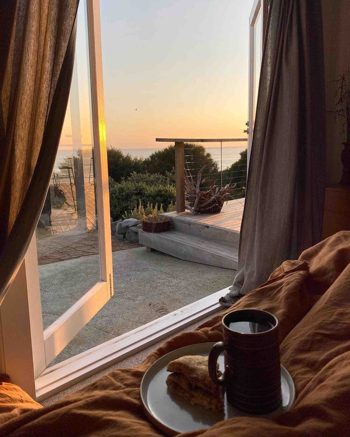 The Dreamers room.. 
Open the french doors to ocean views as you soak in the rising suns glow 
Photo Sarah Glover