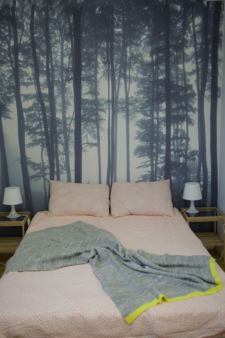 bedroom with its own forest