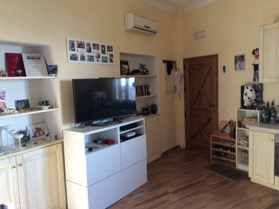 Big tv with Sky satellite tv available 1000 movies in English as well