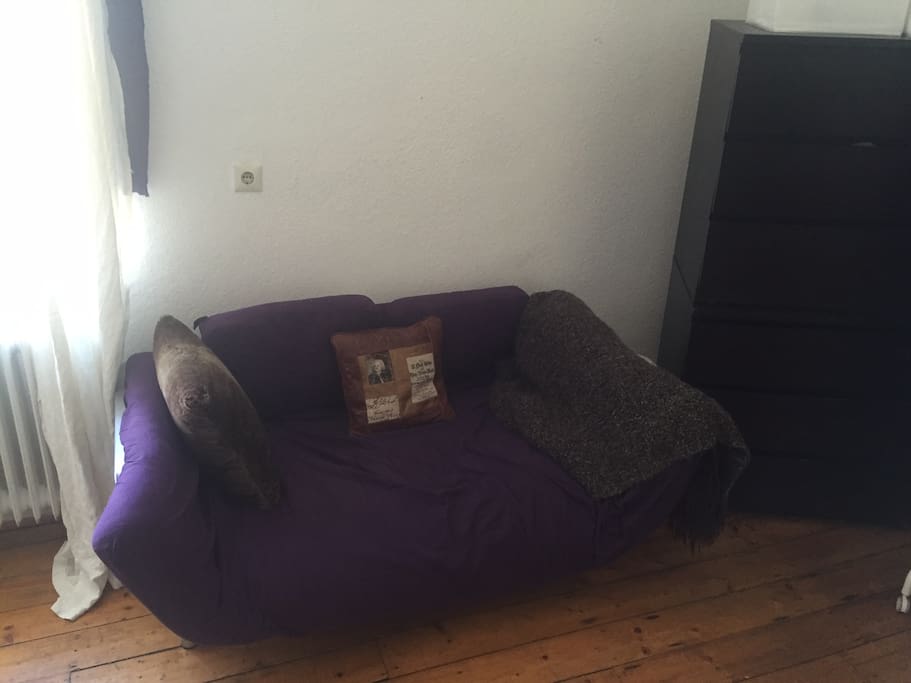 Couch (Futon, converts into single bed)