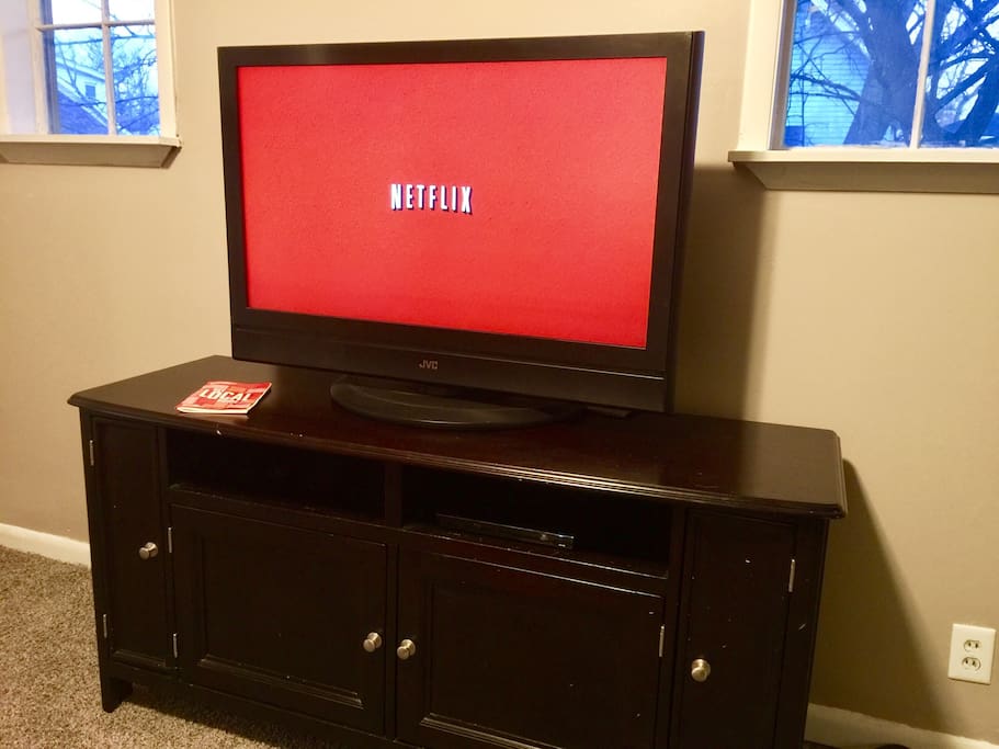 The television is equipped with Netflix! A great place to watch some movies.