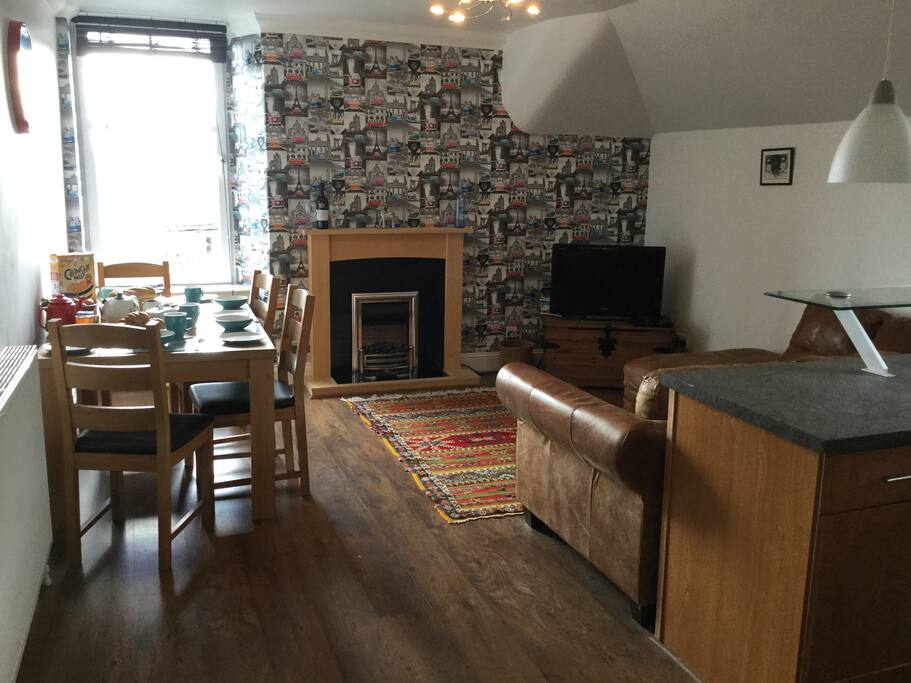 spacious living and dining area