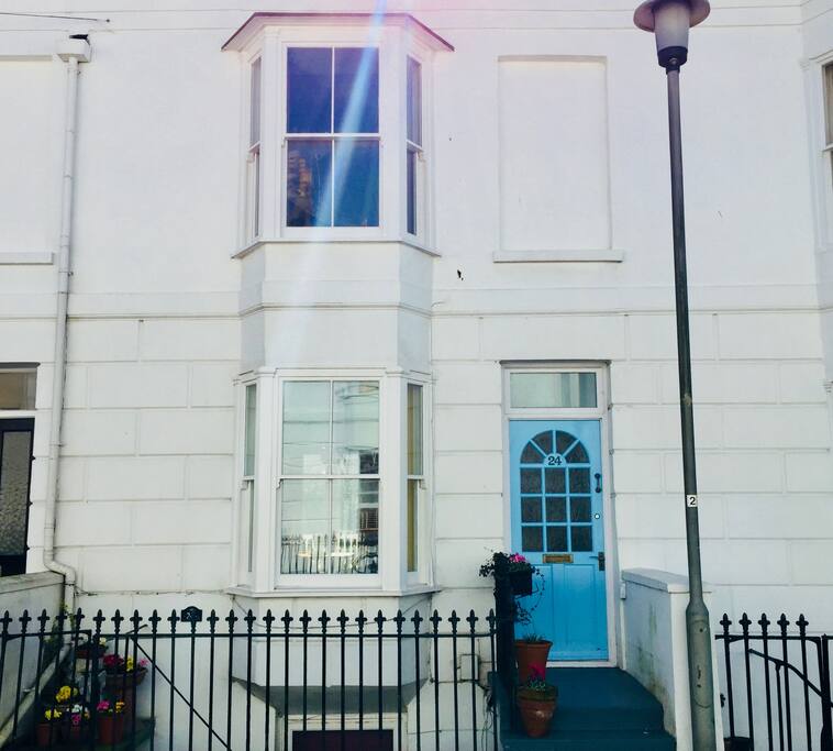 Your private entrance to our two storey apartment.