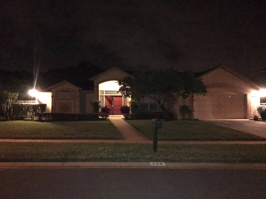Night view of front door!