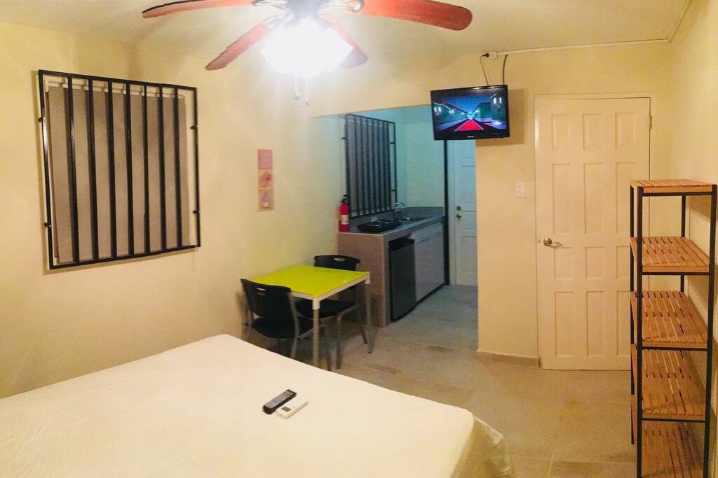 Studio Apartment, dinning, kitchen and bathroom