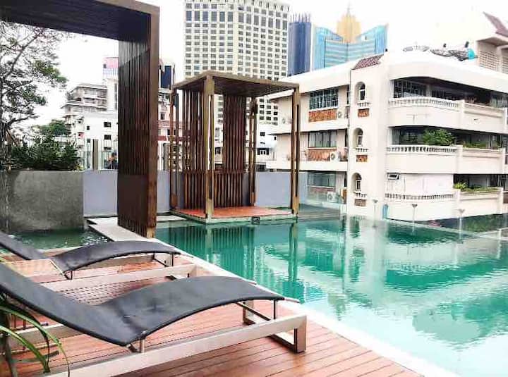 Cozy Room️ 2 King Beds , Bts Asok&nana,sukhumvit - Bangkok