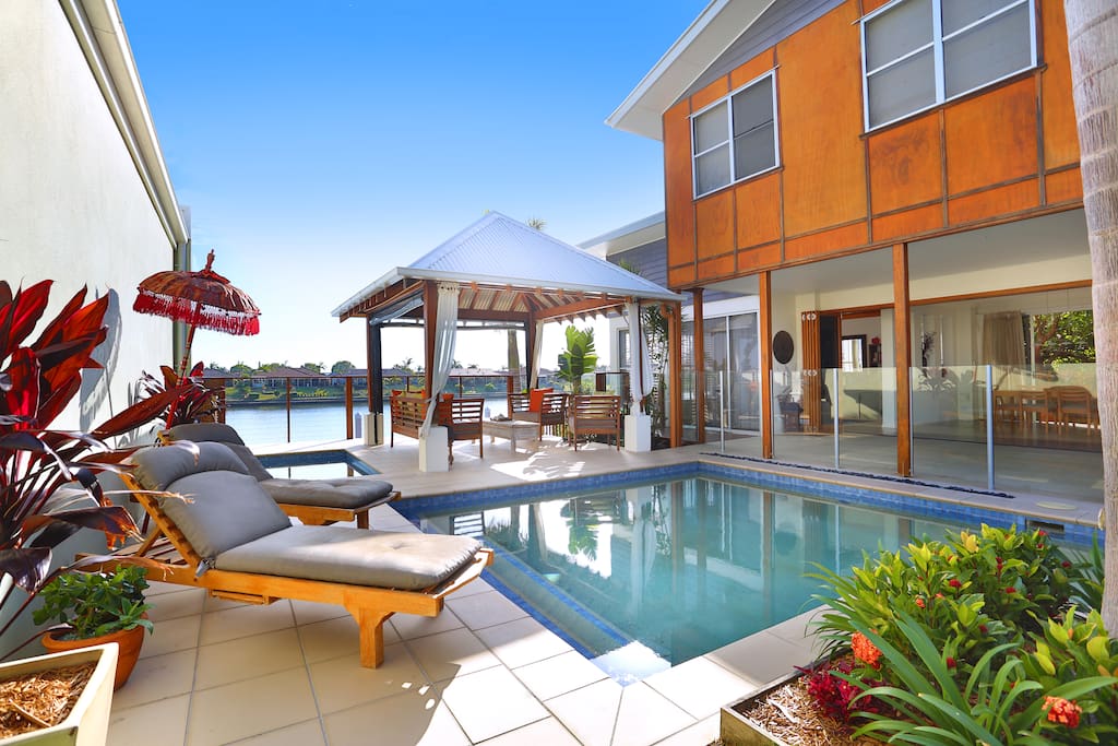 Backyard with Water Views