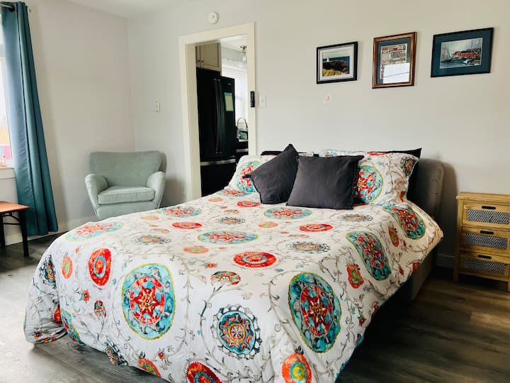 Living room with sofa bed prepared