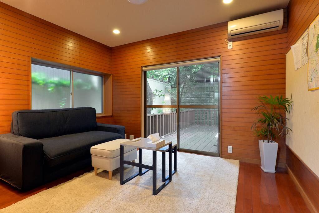 Living Room with 1 sofa bed (can be used as a semi-double sized bed)
