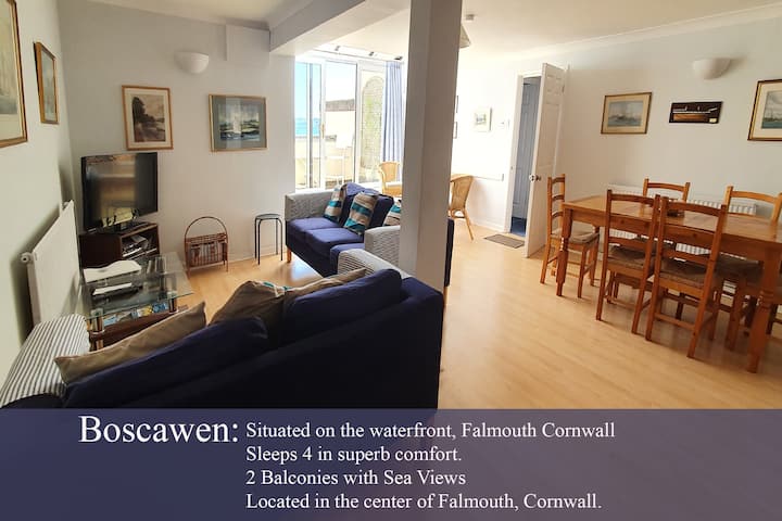 Boscawen -Water Front  Falmouth Cornwall  Sleeps 4 - Falmouth