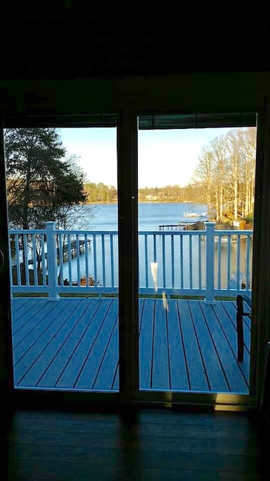 This the view of the lake from inside.