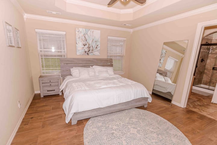 Master bedroom with king bed