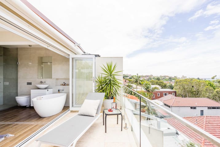Bondi Beach Views from a Designer Duplex Penthouse