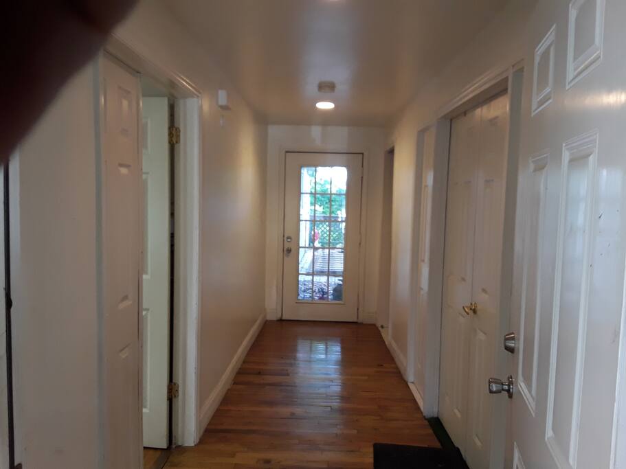 Entrance hallway. Apt is through door to the left.
