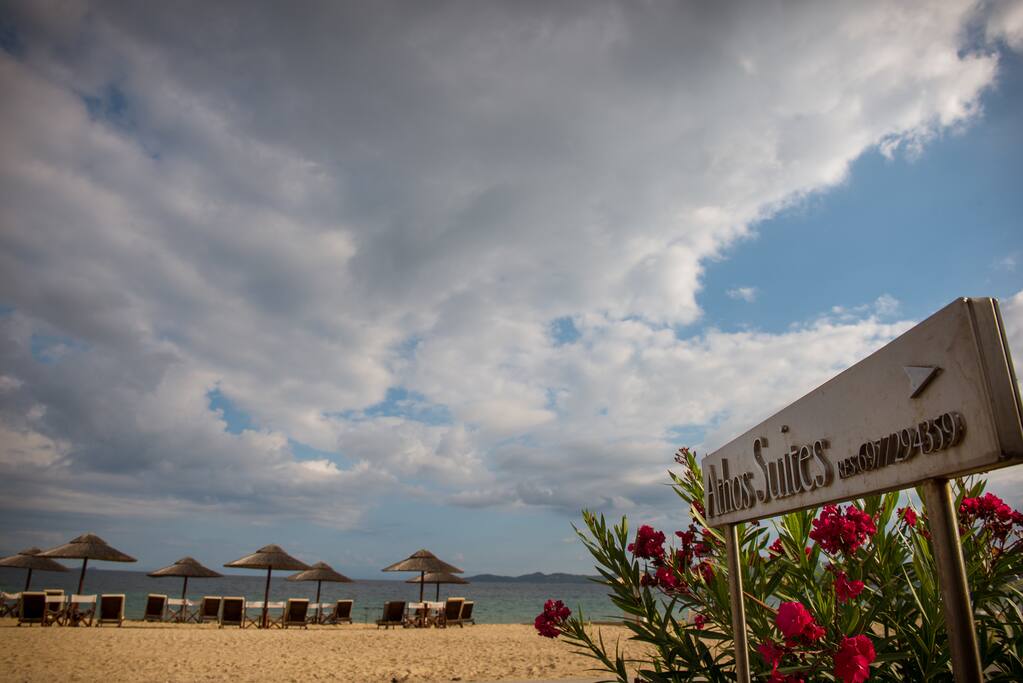Athos Villas - The private beach