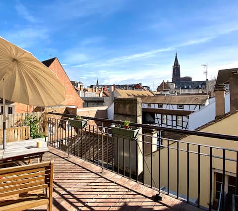 Charmant duplex avec grand rooftop en hyper centre