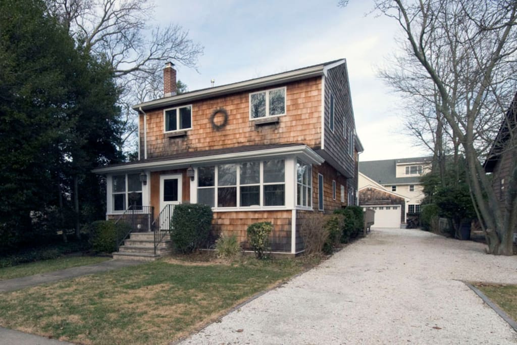 Front of the house. Plenty of off street parking.