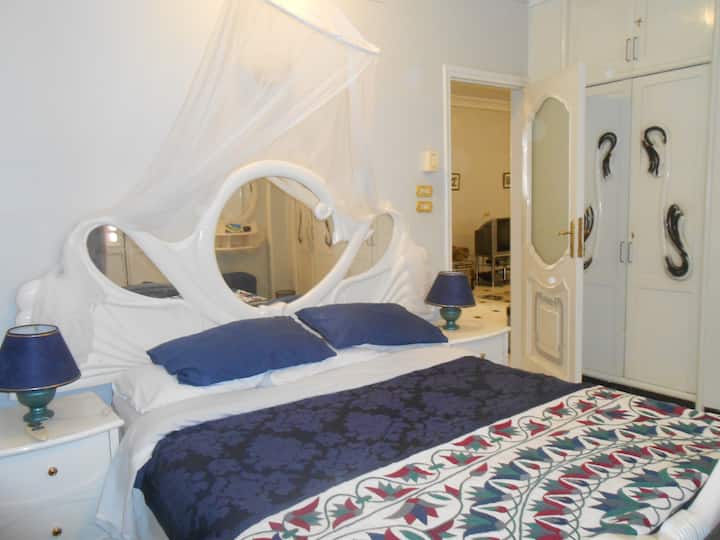 Dvojlôžková spálňa v apartmáne Isis