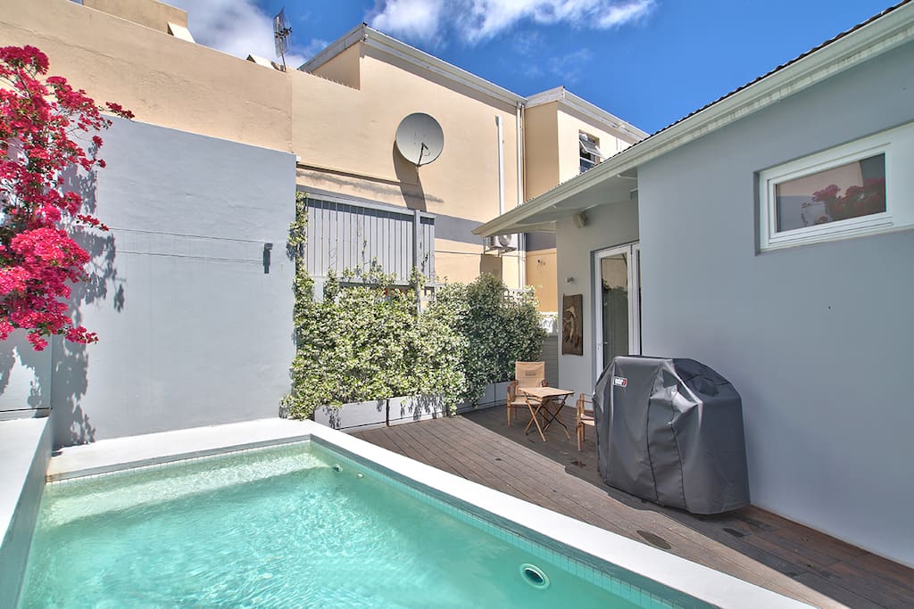 Pool area, pool solar heated