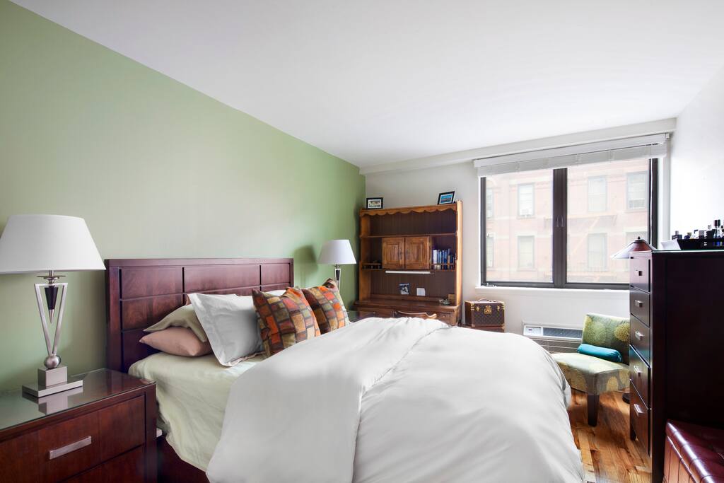 Master bedroom from entryway