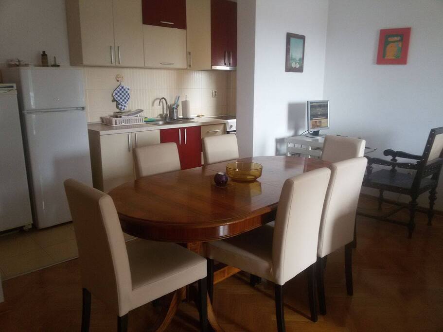 Living room and the kitchen
