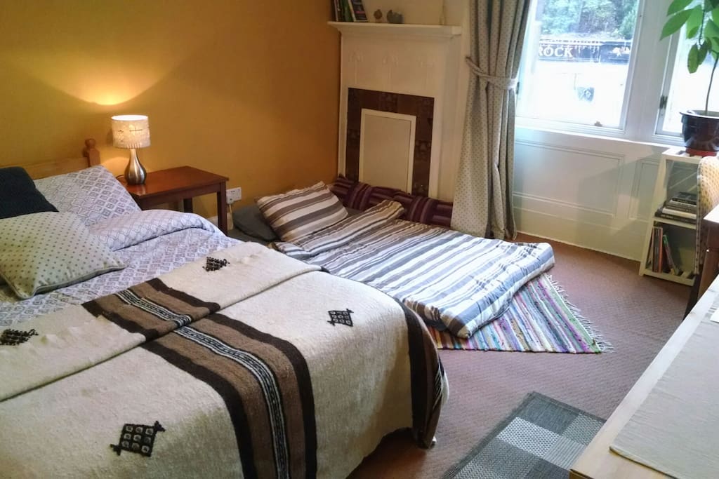 The room with optional futon for third person.