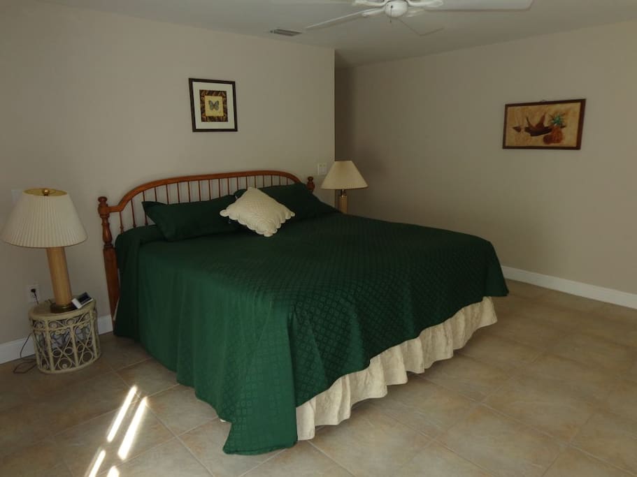 Master bedroom with king size bed