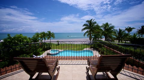 Buenaventura home directly on beach, private pool