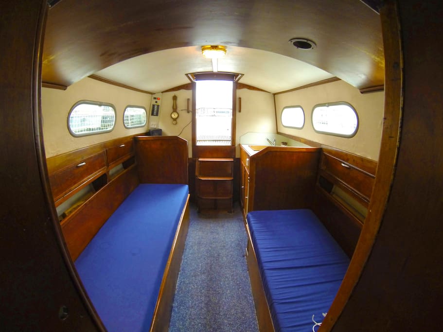 The cabin seen from the bedroom