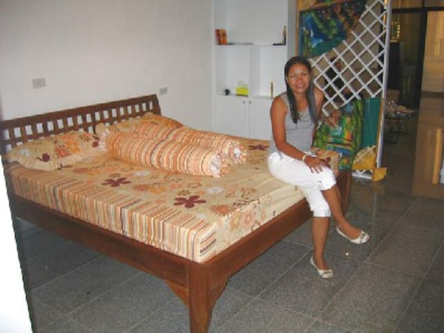 Teakholzbett massiv